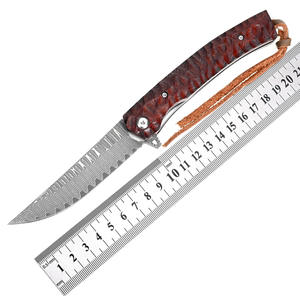 بيع من المصنع مباشرة سكين قابلة للطي بمقبض من خشب الأبنوس سكين تخييم حاد متعدد الوظائف للأماكن الخارجية - Product Image 2