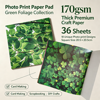 Bloc de papier photo 170 g/m² pour scrapbooking, 36 feuilles, 18 motifs, papier décoratif pour la création de cartes, le journaling et les loisirs créatifs