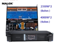 Amplificateur de puissance audio numérique multifonctionnel double canal MALOX FP-14000Q 2*2350W 2U en métal, classe TD, 4/8 ohms, stéréo/surround