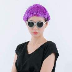 Parrucca PW-SA Idol viola taglio corto per Performance per feste e produzioni teatrali - Product Image 1