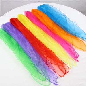Dimoxii Dance Sensory Scarves Magic Juggling Scarf Children's Close-up Magic Play Rainbow Cloth <strong>Gymnastics</strong> Toy Nylon Ages 2-4 - Product Image 5