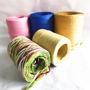 Twisted Paper Craft String Cord Rope Craft Paper Rope Colorful Raffia Paper String For Kids DIY Bottle Decoration