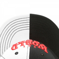 Topi Snapback Hitam Putih The World Is Yours Bordir 3D Flat Bill Baseball Hip Hop Unisex Adjustable Streetwear