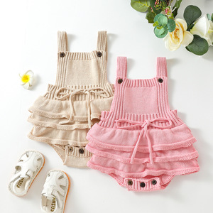 Otoño personalizado bebé 0-2 años niñas mono lindo sin mangas <span class=keywords><strong>de</strong></span> punto mameluco ropa bebé recién nacido cárdigan suéter <span class=keywords><strong>chaleco</strong></span> - Product Image 6