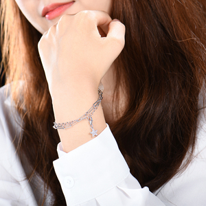 Ngọc Lôn <span class=keywords><strong>925</strong></span> Sterling Silver Sao Quyến Rũ Cho Vòng Đeo Tay Hoặc Vòng Cổ Rhodium Mạ Cubic Zirconia Thiết Kế Quyến Rũ Đối Với Trang Sức Làm - Product Image 2