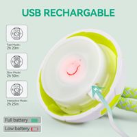 AFP Smart Inteactive Pet Toy Balle de chien mobile activée par le mouvement avec des lumières LED Dog Spinning Soccer Chasing Ball avec corde de traction