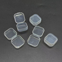 Boîte carrée transparente en PP au design moderne pour bouchons d'oreilles, boucles d'oreilles, clous d'oreilles, mini boîte à bijoux carrée