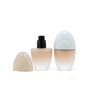 <strong>Custom</strong> Logo 30ml Shell-shaped Foundation Bottle Glass <strong>Essence</strong> Bottle Cosmetic Lotion Refill Bottle - Product Image 4