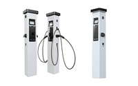 Nouveau chargeur Smart 22KW Type 2 EV avec écran LCD 5 "Station de charge de voiture montée au sol OCPP1.6J