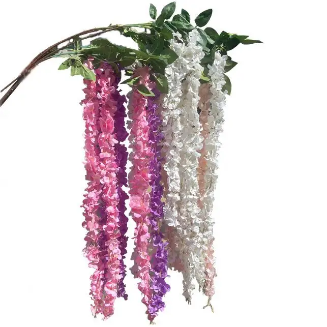 String Flower Row wisteria hanging flowers Silk Flowers For Wedding decor
