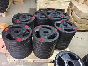 2.5KG -25KG kauçuk Tri kavrama halter plakaları ağırlık kaldırma ağırlık plakaları takım spor ekipmanları