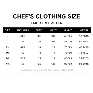 Vêtements de travail en coton élastique pour <span class=keywords><strong>la</strong></span> pâtisserie, uniforme personnalisé pour boulangerie, chef de pâtisserie, vêtements de travail à manches longues - Product Image 4