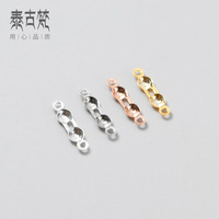 S925 argent fin perles fil couverture fermoirs perle pointe boucle connecteurs pour boule chaîne Bracelets collier bijoux fabrication accessoires