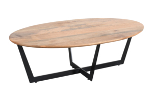 Mesa de Centro Moderna Hecha a Mano de Madera de Mango con Estructura de Hierro para Sala de Estar - Product Image 6
