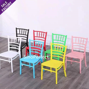 Sino Perfect Colorful Stacking Kindergarten Learning Events Banquet Weddings <b>White</b> Plastic Party Kids Children Chiavari <b>Chairs</b> - Product Image 1