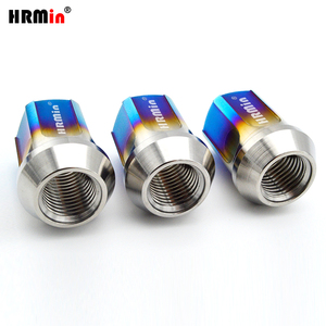 HRMin Offre Spéciale M14 * 35mm extrémité ouverte 60 degrés cône siège écrous de roue Jeep Land Rover Tesla Cherokee Gr.5 titane écrou de roue accessoires - Product Image 5