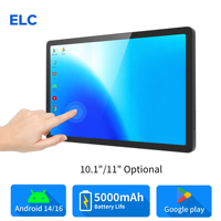Tableta Android Comercial AKJ110T de 11 Pulgadas con Pantalla Táctil de Montaje en Pared, Batería, WiFi 6, Cámara y Micrófono