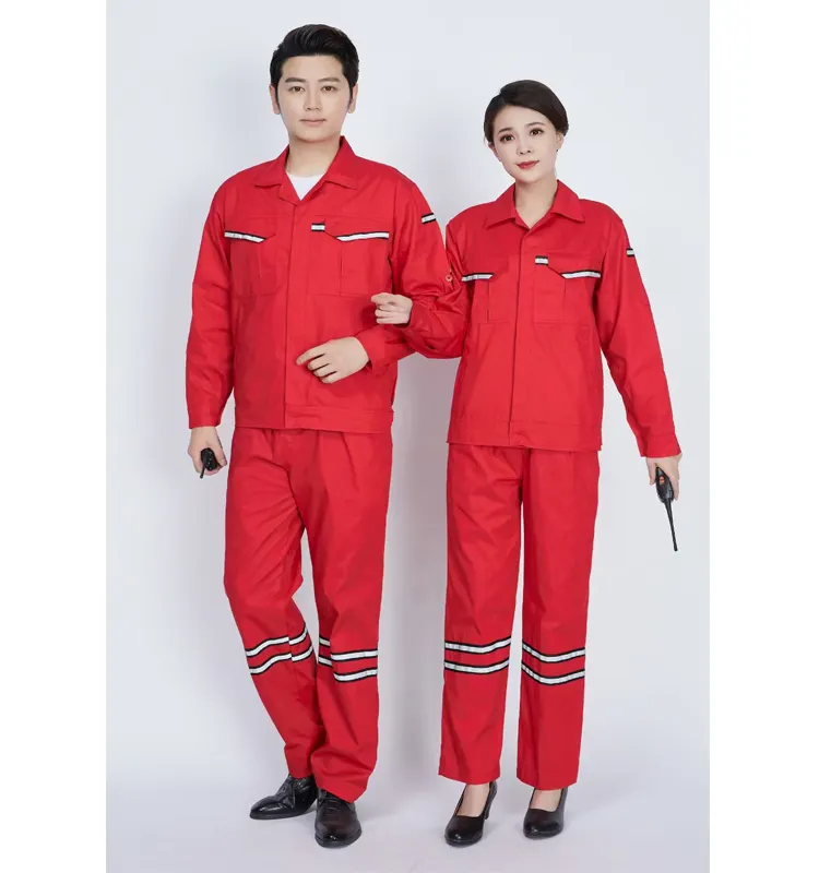 Novo modelo de jaqueta uniforme de trabalho industrial com calças retas, conjunto de uniformes de trabalho de alta qualidade