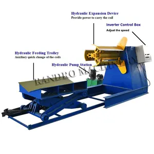 Kunden spezifische voll automatische 5 Tonnen 10 Tonnen hydraulische Decoiler Metallblech Abwickler mit niedrigem Preis