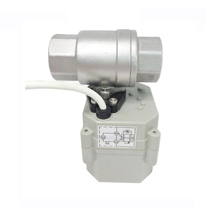 COVNA Commande Urgente Vanne à boisseau sphérique automatique en acier inoxydable 2 voies 2 pièces 12V CR2 2 fils à retour automatique pour coupure d'eau OEM - Product Image 1