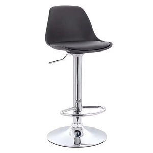 Taburete <span class=keywords><strong>de</strong></span> Bar Moderno <span class=keywords><strong>de</strong></span> Estilo Minimalista con Respaldo Bajo <span class=keywords><strong>de</strong></span> Plástico y Reposapiés, Sillas <span class=keywords><strong>de</strong></span> <span class=keywords><strong>Cocina</strong></span> Giratorias Altas Comerciales para Bar y Restaurante - Product Image 1