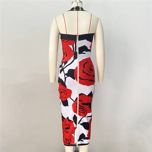 2025 hot selling many Colors Summer <b>Dresses</b> Women Hollow Out Floral Full Printing Long <b>off</b> <b>the</b> <b>Shoulder</b> <b>Casual</b> <b>Dress</b> for Women - Product Image 3