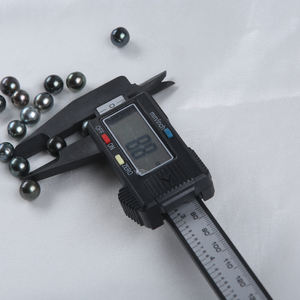 천연 진주 도매 8-8.5mm타히티 어 검은 진주 둥근 모양 바다 진주 느슨한 비즈 - Product Image 6