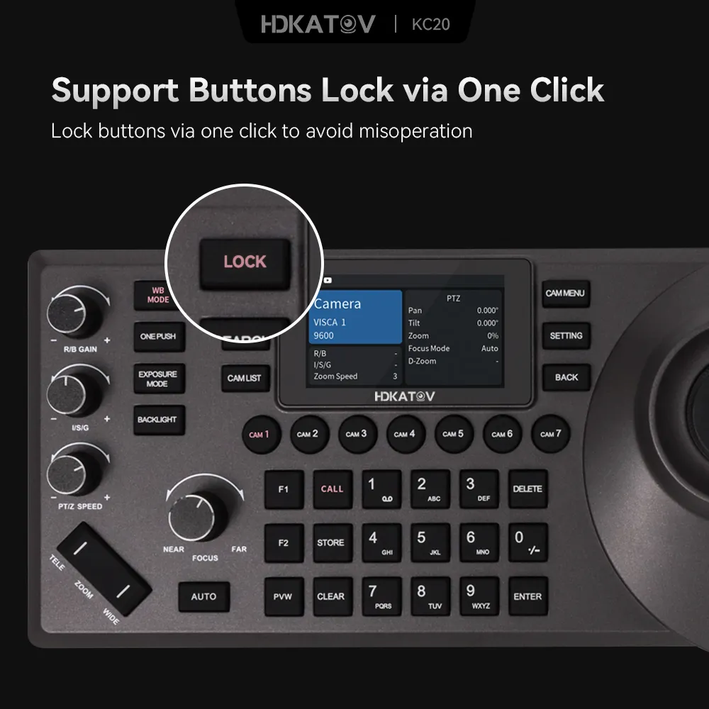 HDKATOV放送スタジオ機器ライブストリーミング放送用IPPTZカメラキーボードコントローラー