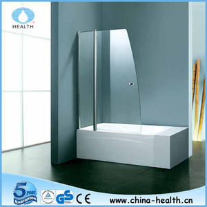 Tấm Xoay Cố Định Bằng Kính Cường Lực Phòng Tắm Đôi 180 Độ Tấm Chắn Cửa Phòng Tắm Bồn Tắm Màn Hình Vòi Hoa Sen Gấp Gọn - Product Image 2