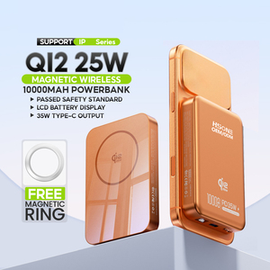 LX25 L 10000mAh พาวเวอร์แบงค์แม่เหล็กไร้สายพร้อมตัวเครื่องอะลูมิเนียมอัลลอยด์ หน้าจอดิจิตอล และเซลล์โคบอลต์แท้ - Product Image 5
