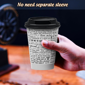 Vaso de Papel Desechable de Doble Pared con Logotipo Personalizado, Apto para Alimentos, Impermeable, de 8oz/12oz, con Tapa para Bebidas Calientes, para Hotel u Oficina - Product Image 3