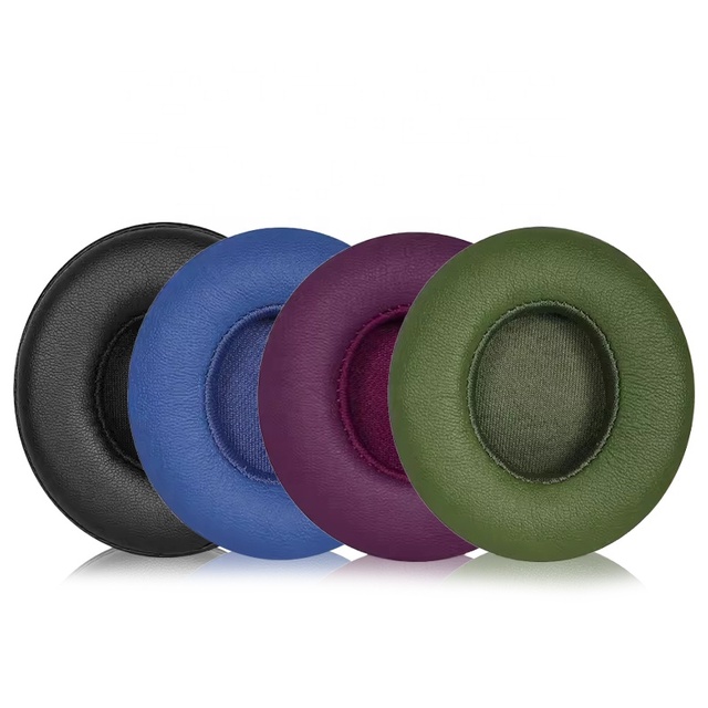 Protein Leather Replacement Ear Pads for BEATS Solo 2/3 Wireless On-Ear Headphones - Noise Cancelling Sound Isolation Earmuffs
