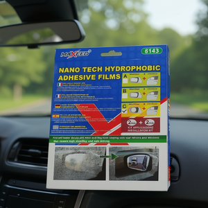 Film adhésif hydrophobe Maxeed Nano Tech 95x135mm 175x200mm pour la protection des rétroviseurs et des vitres de voiture - Product Image 1