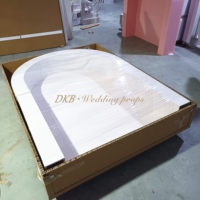 DKB décorations de scène de mariage personnalisées couches arc blanc PVC toile de fond de mariage porte toile de fond support