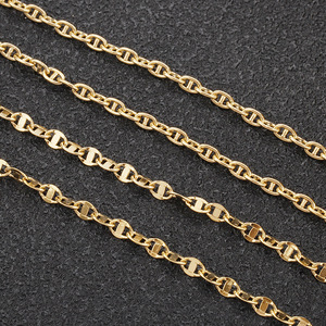 2026 新款 PVD 18K 金马林链不锈钢扁平马林链，适合 DIY 项链手链珠宝配件 - Product Image 1