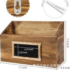 Home wooden <b>hanging</b> bookshelf, dormitory <b>wall</b>-mounted <b>storage</b> rack for novels, magazines, newspapers, and documents (no - Product Image 2