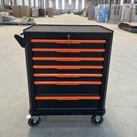 Prix d'usine OEM Chariot d'atelier robuste en acier à 7 tiroirs, chariot à outils roulant verrouillable, armoire de rangement pour outils