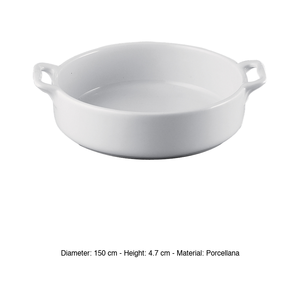 Casserole ronde en porcelaine peu profonde avec poignées Ø 15 cm H 1130180 cm Mps - Product Image 3