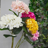 Nouvelles fleurs d'hortensia artificielles de luxe 2026, toucher réel, tige unique, pour décoration intérieure, mariage, événements Ramadan