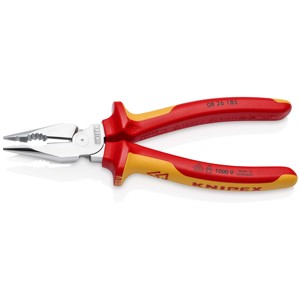 KNIPEX 08 26 185 Combination <b>Pliers</b> with insulated needle-nose <b>pliers</b> and handles with multi-component grips, VDE-tested - Product Image 2
