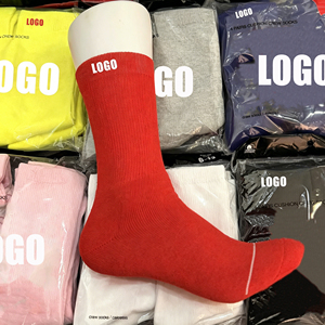 US Stock High Cut Towel Bottom Crew <strong>Socks</strong> Unisex Hip Hop Streetwear Breathable <strong>Moisture</strong> Wicking Casual Daily <strong>Socks</strong> Men Women - Product Image 1