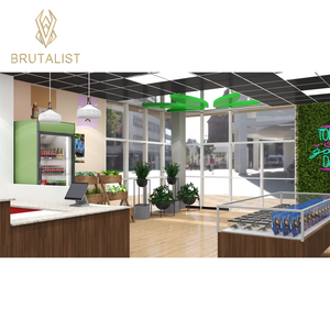 Gabinetes de tienda de humo personalizados de lujo Dispensario de moda Vitrina de exhibición de vidrio Estantes Vitrinas personalizadas Premium - Product Image 5