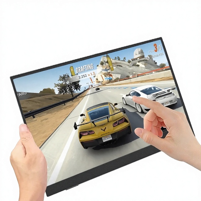 14.1 Inch Touch Screen Portable Monitor 16:10 Aspect Ratio 100%sRGB 400cd/m2 Built-in Speaker Gaming Computer Expand Display for