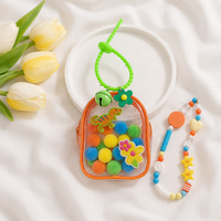 Sac fourre-tout léger en PVC transparent pour boîte mystère, idéal pour poupées en coton et kit de fabrication de bracelets avec perles