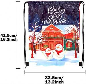 Nuevas Bolsas de Regalo Navideñas 2024 al por Mayor con Cordón, Bolsas de Regalo de Santa Claus para Fiestas, Bolsas de Dulces Navideños, Mochilas de Regalo - Product Image 5