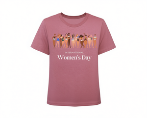 T-shirt per la Giornata internazionale della donna, per donna, girocollo, 100% cotone, camicia casual stampata, regalo femminista, per tutte le stagioni - Product Image 1