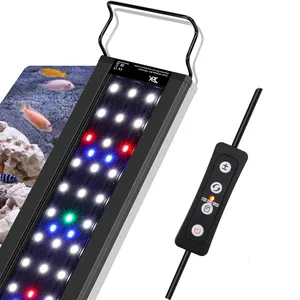 Aquarium Licht Voor 17 Tot 24 Inch Aquaria Met Uitschuifbare Aquarium Staan Plant Licht Met Timer En Instelbare Helderheid