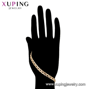 76573 <span class=keywords><strong>Xuping</strong></span> Pulseras para Hombre, Material de Joyería para Bisutería, Pulseras de <span class=keywords><strong>Oro</strong></span>, Cadena Plana de Color Dorado para Hombre - Product Image 6