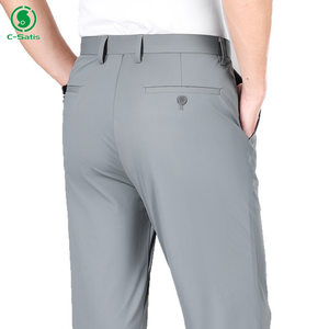 <span class=keywords><strong>Pantalon</strong></span> <span class=keywords><strong>chino</strong></span> pour homme, sensation de fraîcheur, décontracté, coupe droite, tissu extensible, coupe décontractée, <span class=keywords><strong>pantalon</strong></span> long pour le bureau quotidien - Product Image 3