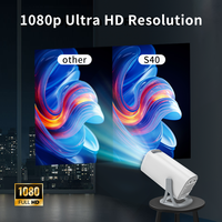 Projecteur intelligent Full HD 7200P avec prise en charge du décodage 4K, 1 Go de RAM, système d'exploitation Android 14, fonction Bluetooth, projecteur de cinéma pour jeux